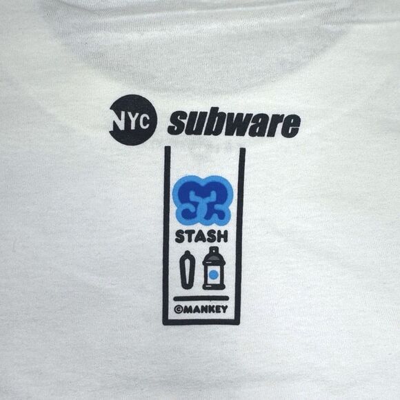Subware / Stash x Mankey 3 Long Sleeve Tee - White - Size XL - Picture 6 of 7